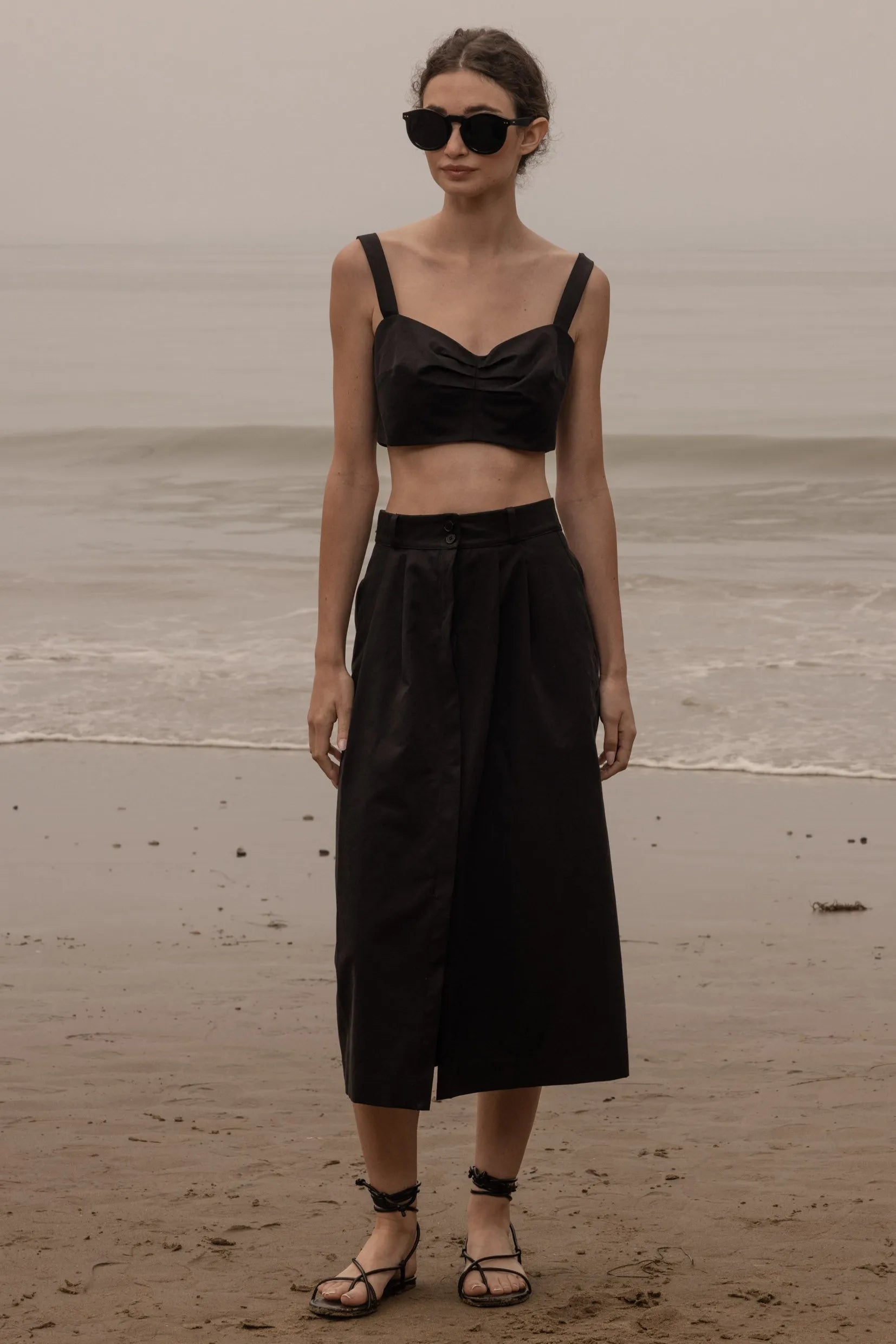 Camille Skirt - Black Trench - Heidi Merrick