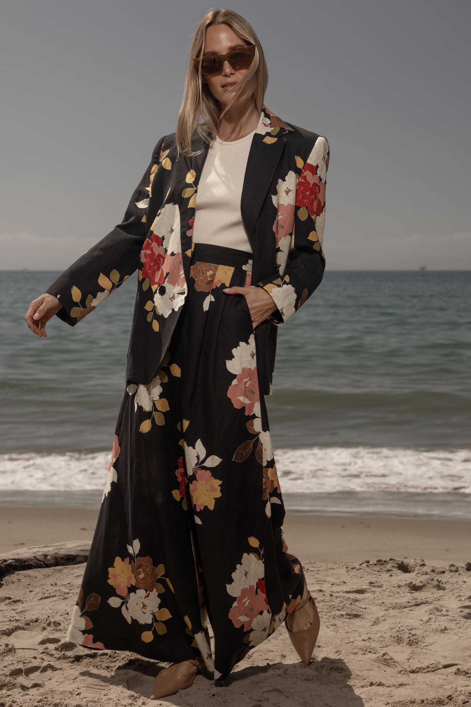 Wallace Blazer - English Rose Linen - Heidi Merrick