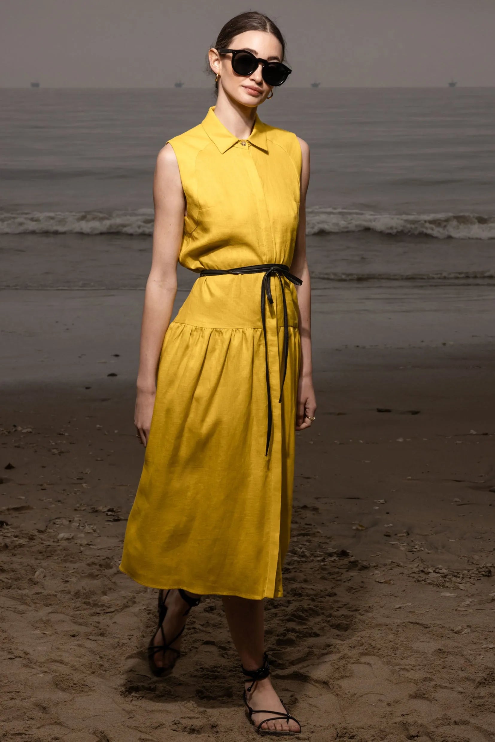 Provence Dress - Dandelion Linen - Heidi Merrick