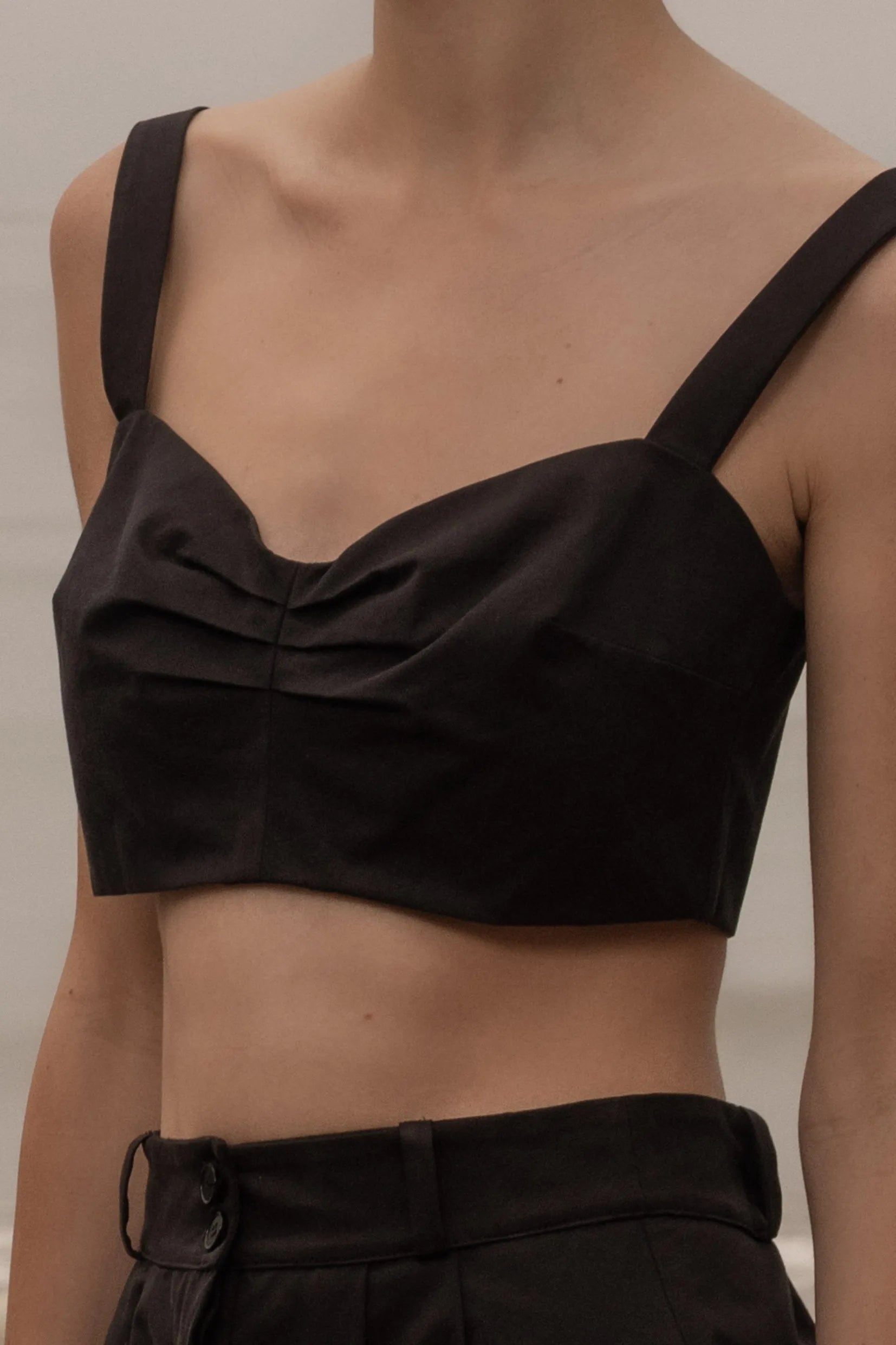 Calvi Top - Black Trench - Heidi Merrick