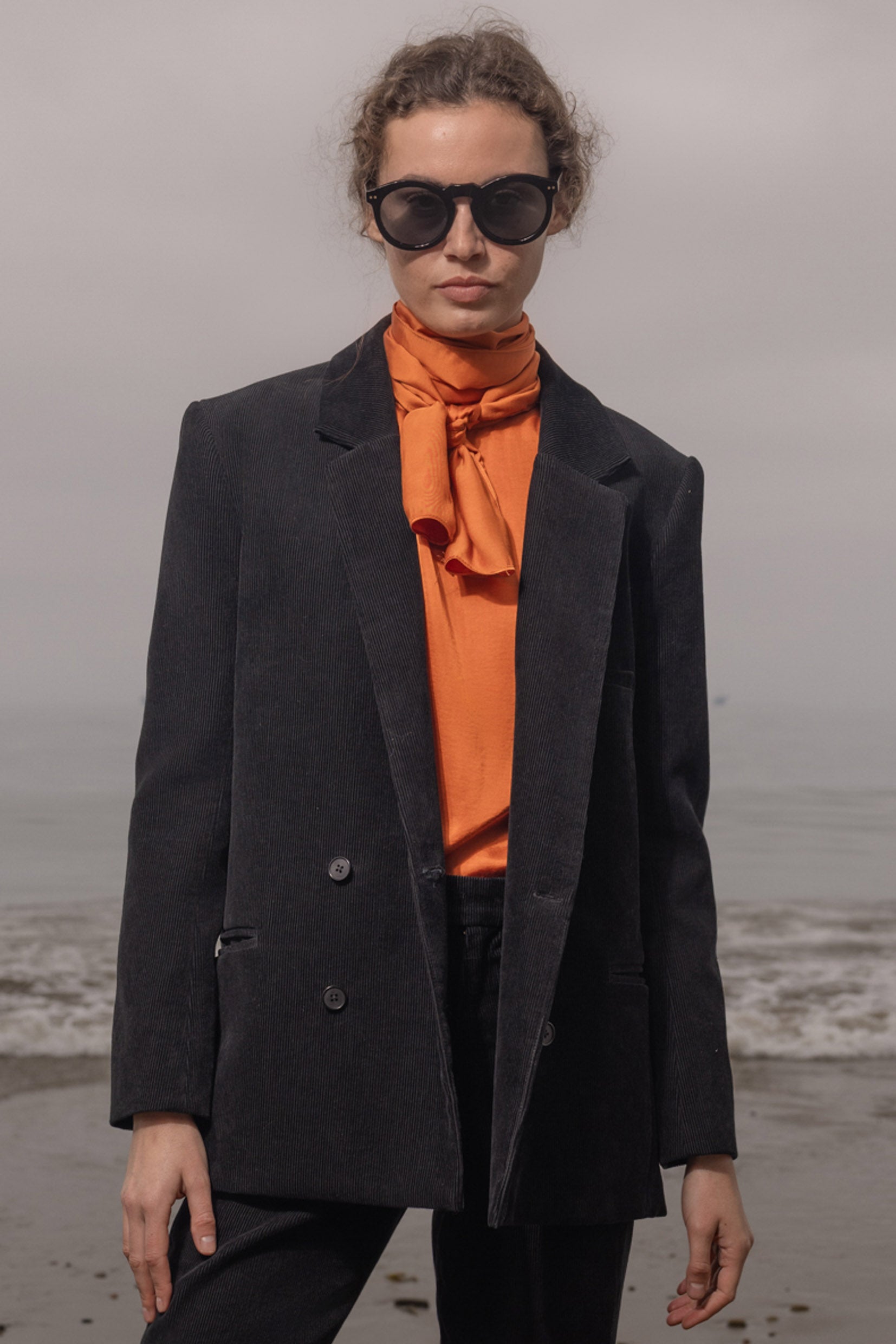 Francoise Blazer - Noir Corduroy - Heidi Merrick