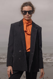 Francoise Blazer - Noir Corduroy - Heidi Merrick