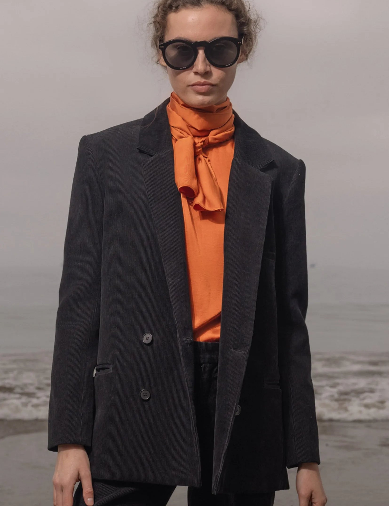 Francoise Blazer - Noir Corduroy - Heidi Merrick