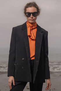 Francoise Blazer - Noir Corduroy - Heidi Merrick