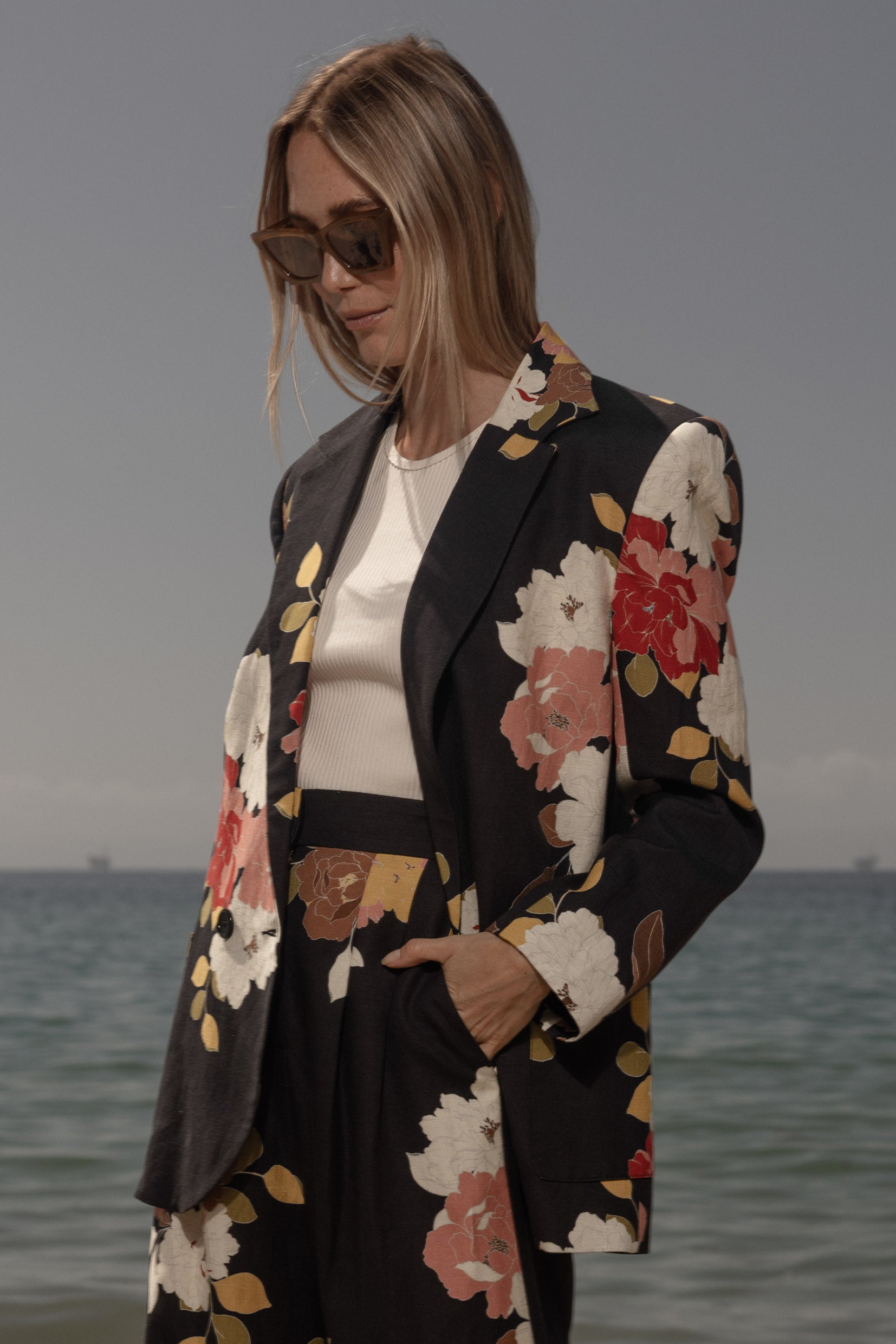 Wallace Blazer - English Rose Linen - Heidi Merrick