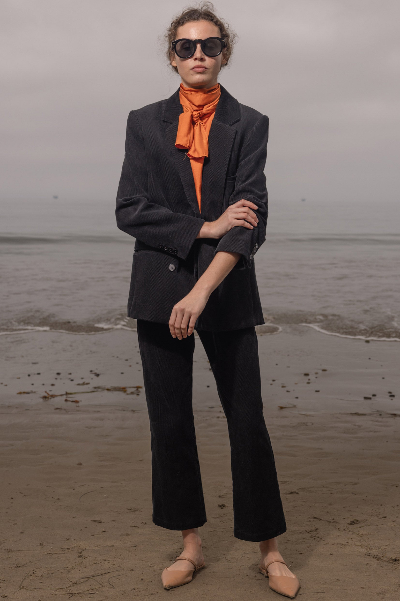 Francoise Blazer - Noir Corduroy - Heidi Merrick