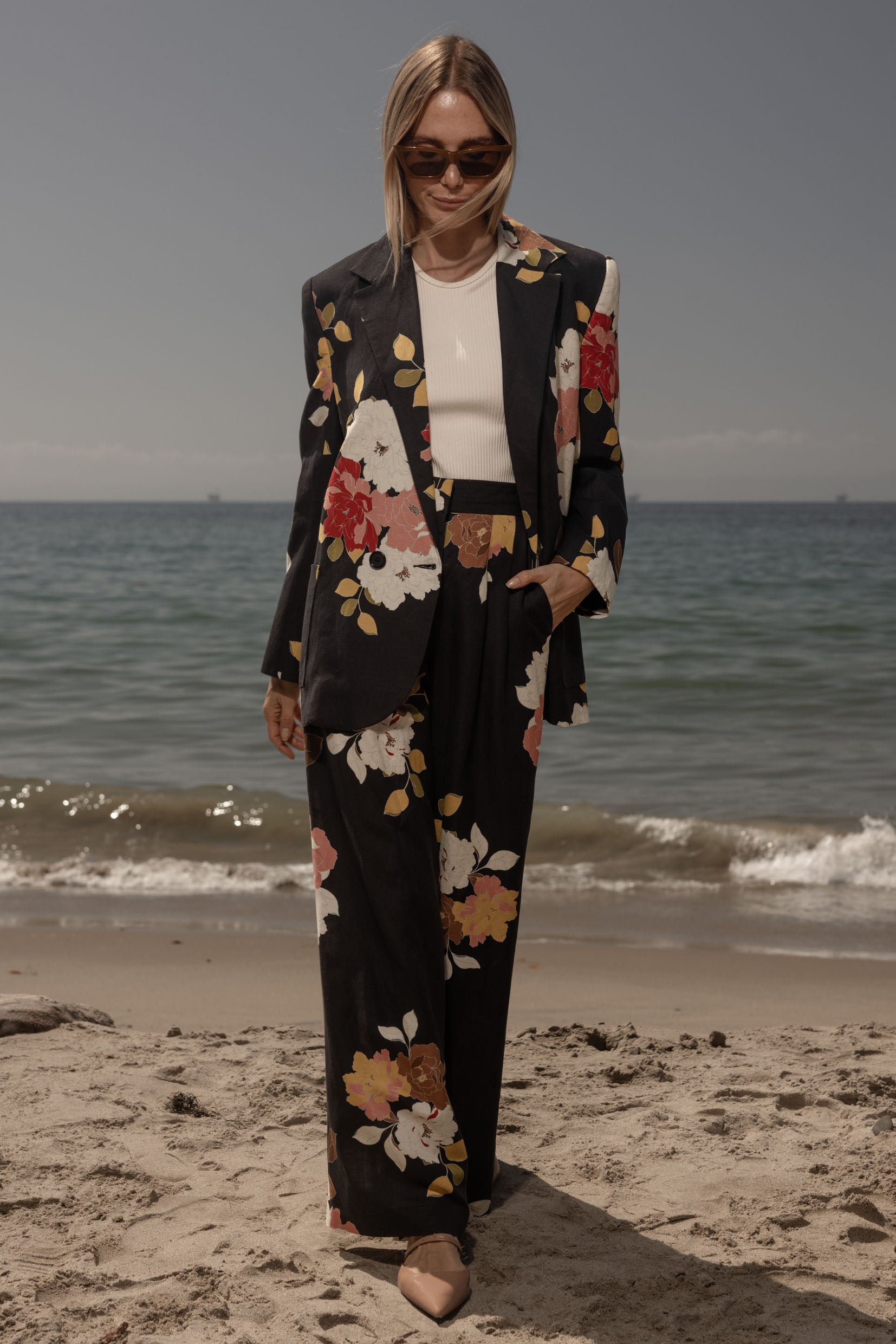 Wallace Blazer - English Rose Linen - Heidi Merrick