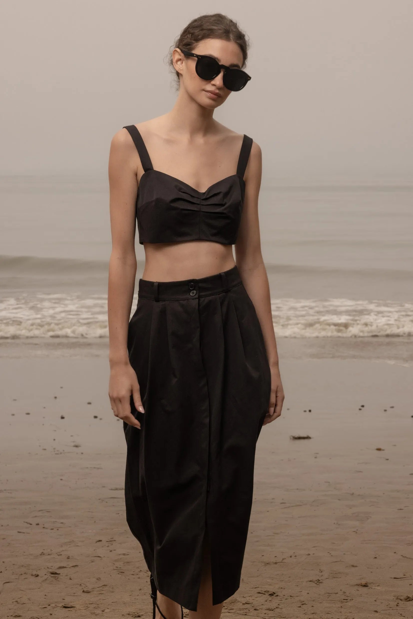 Camille Skirt - Black Trench - Heidi Merrick