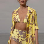Bali Shirt - Yellow Batik - Heidi Merrick