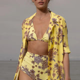 Bali Shirt - Yellow Batik - Heidi Merrick