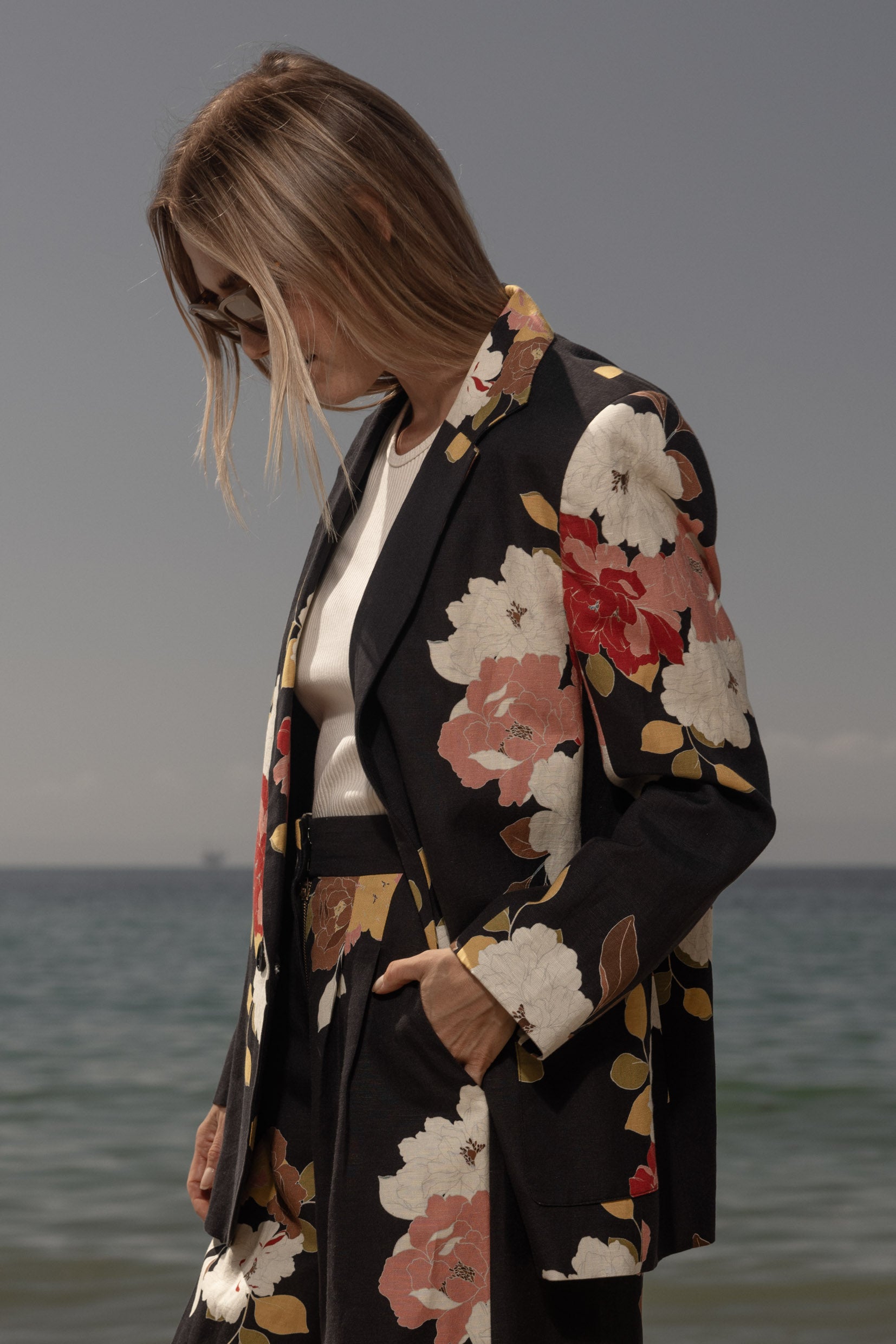 Wallace Blazer - English Rose Linen - Heidi Merrick