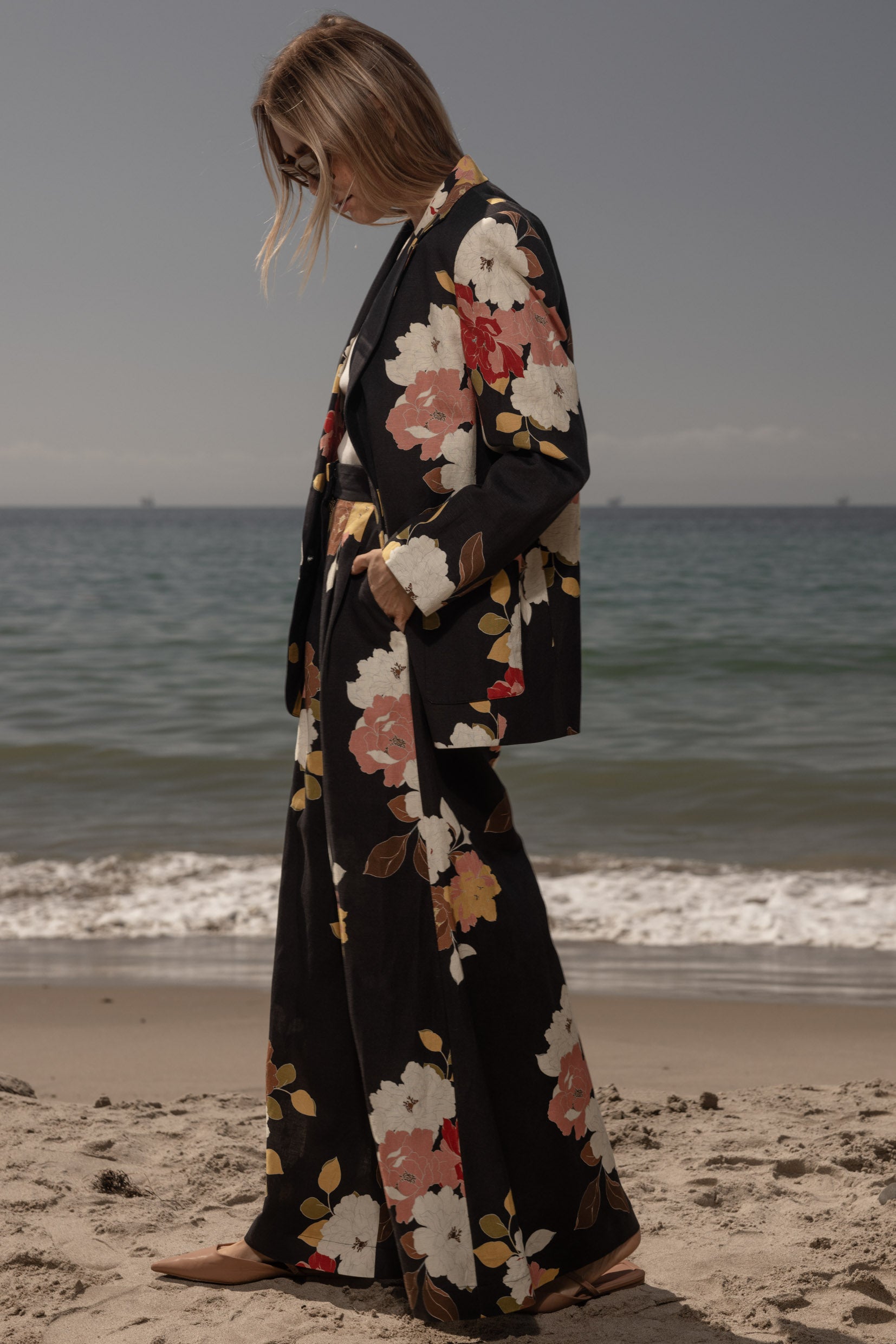 Wallace Blazer - English Rose Linen - Heidi Merrick