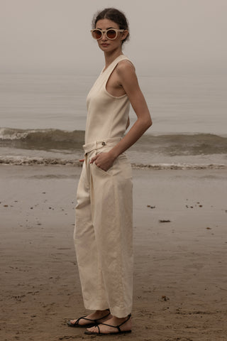 Baptise Pant - Ivory Silk & Hemp