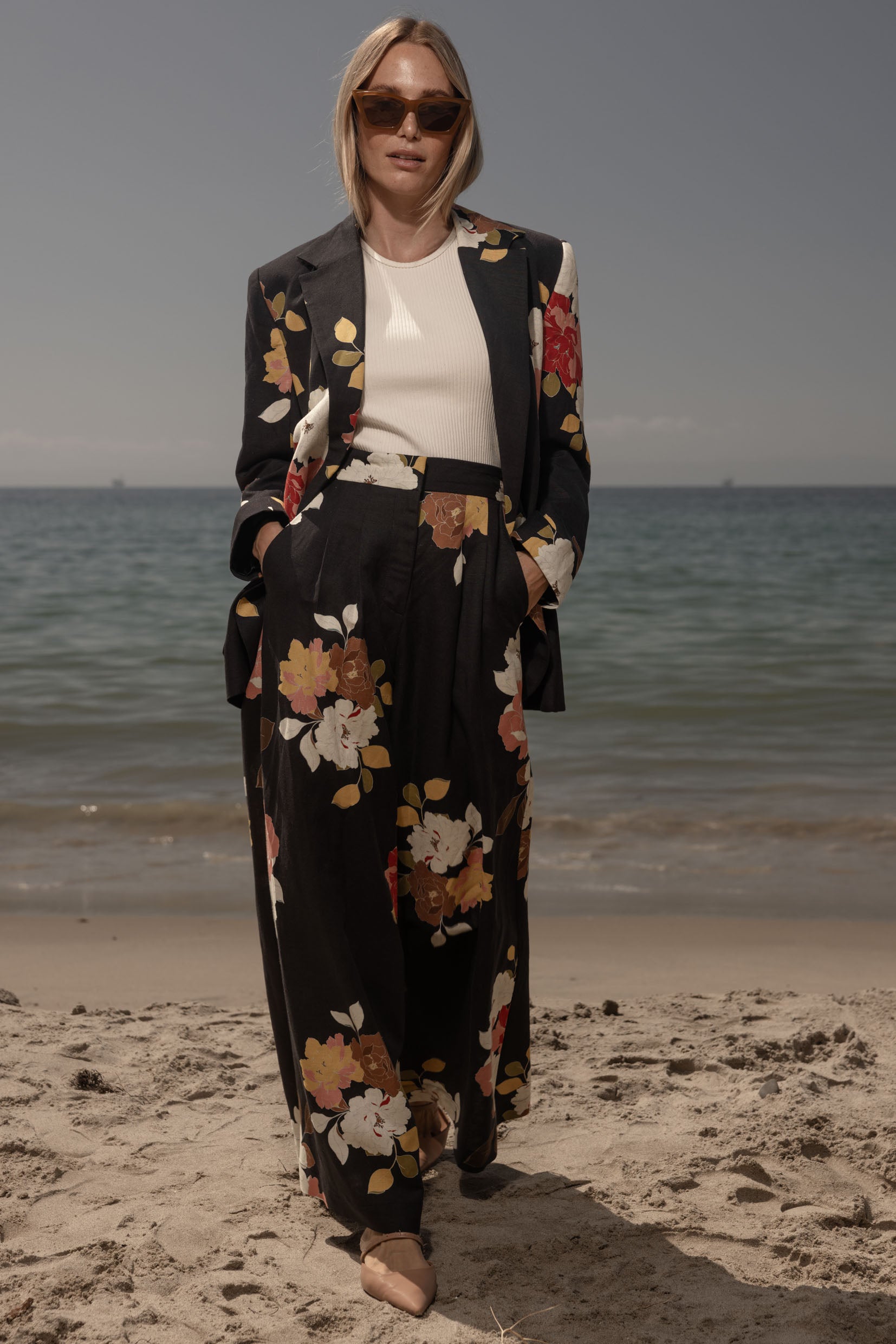 Wallace Blazer - English Rose Linen - Heidi Merrick