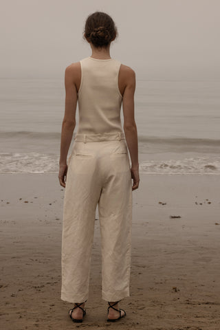 Baptise Pant - Ivory Silk & Hemp