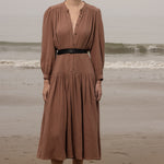 Barcelona Dress - Sable Gauze - Heidi Merrick
