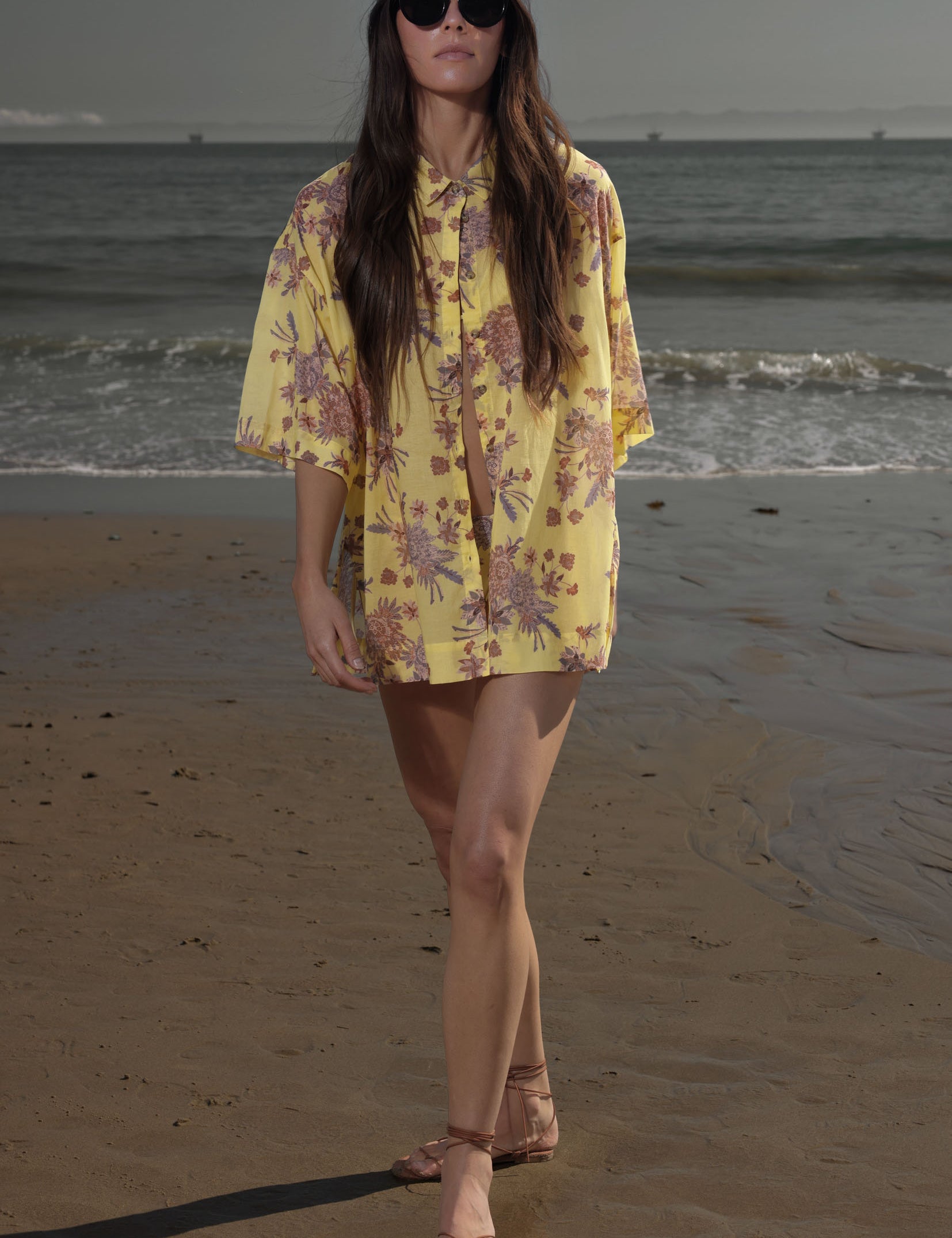 Aloha Shirt - Yellow Batik - Heidi Merrick