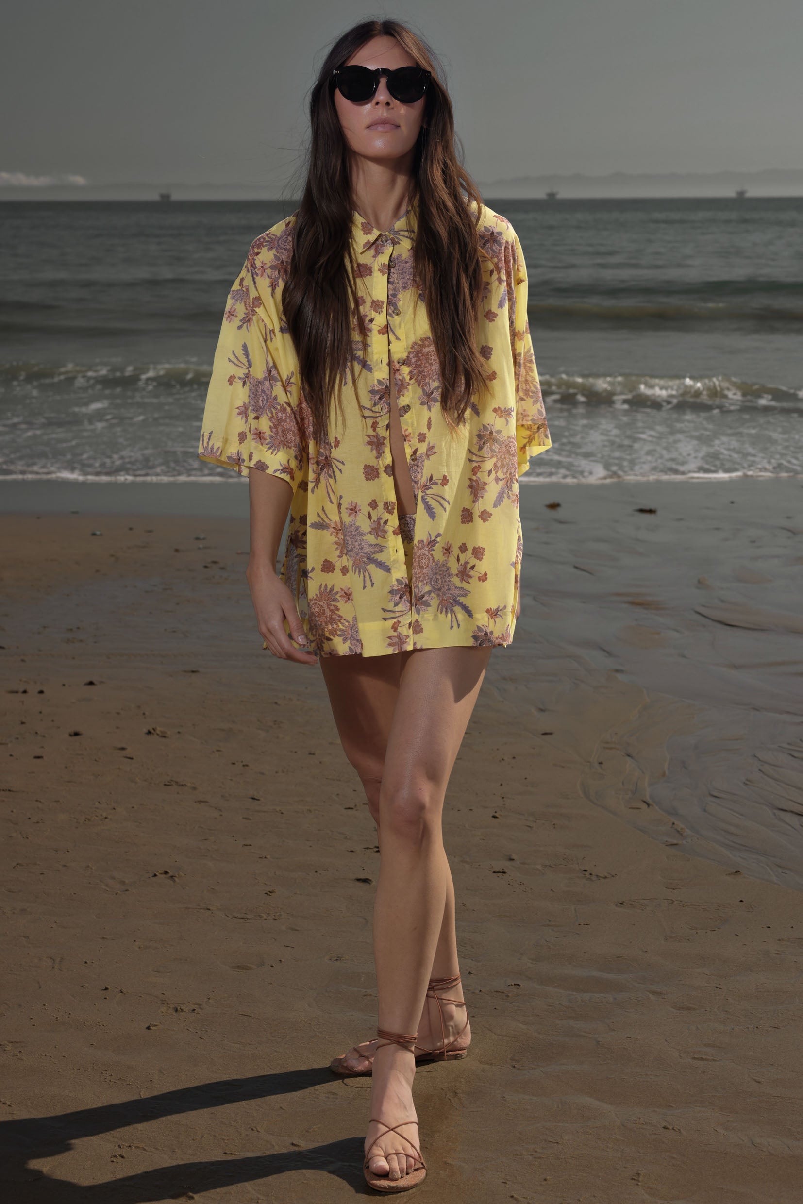Aloha Shirt - Yellow Batik - Heidi Merrick