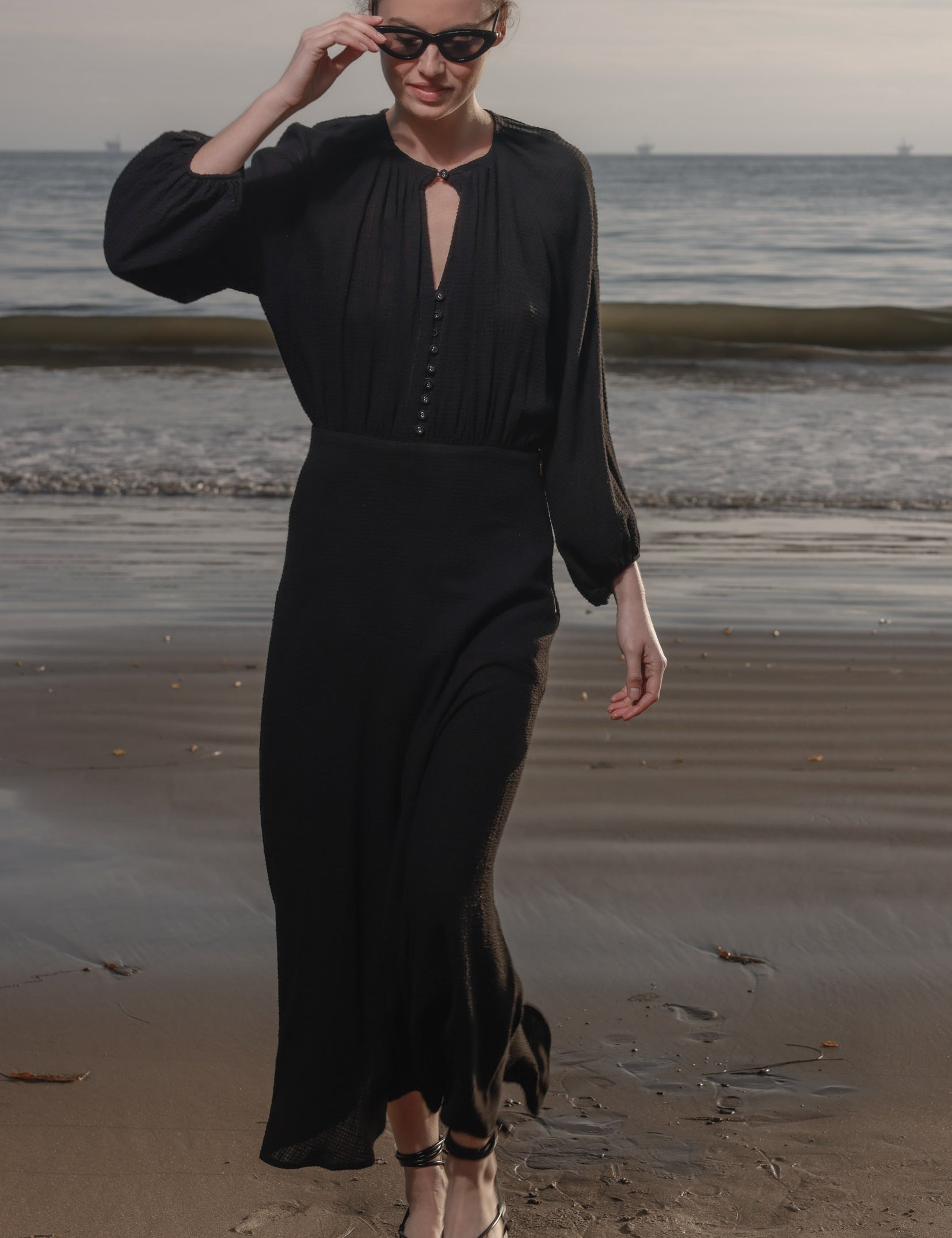 Caprine Dress - Noir - Heidi Merrick