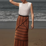 Geometry Skirt - Golden Moroccan Stripe