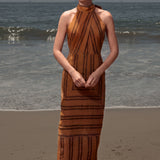 Aurora Dress - Golden Moroccan Stripe