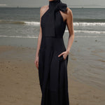 Ginger Dress - Noir Silk & Hemp - Heidi Merrick