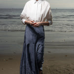 Gale Skirt - Blue Moire - Heidi Merrick