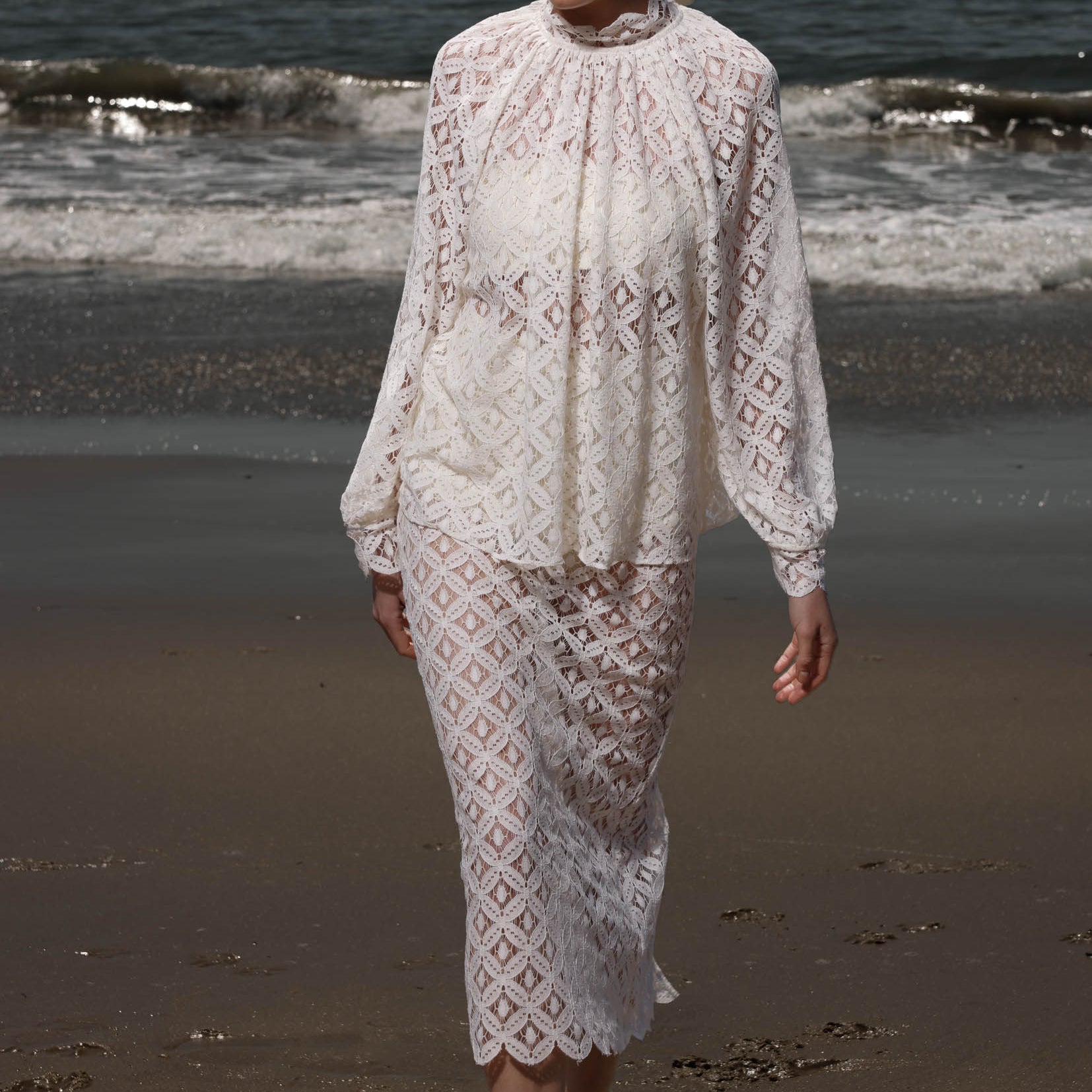 Tara Skirt - Clair de Lune Lace - Heidi Merrick