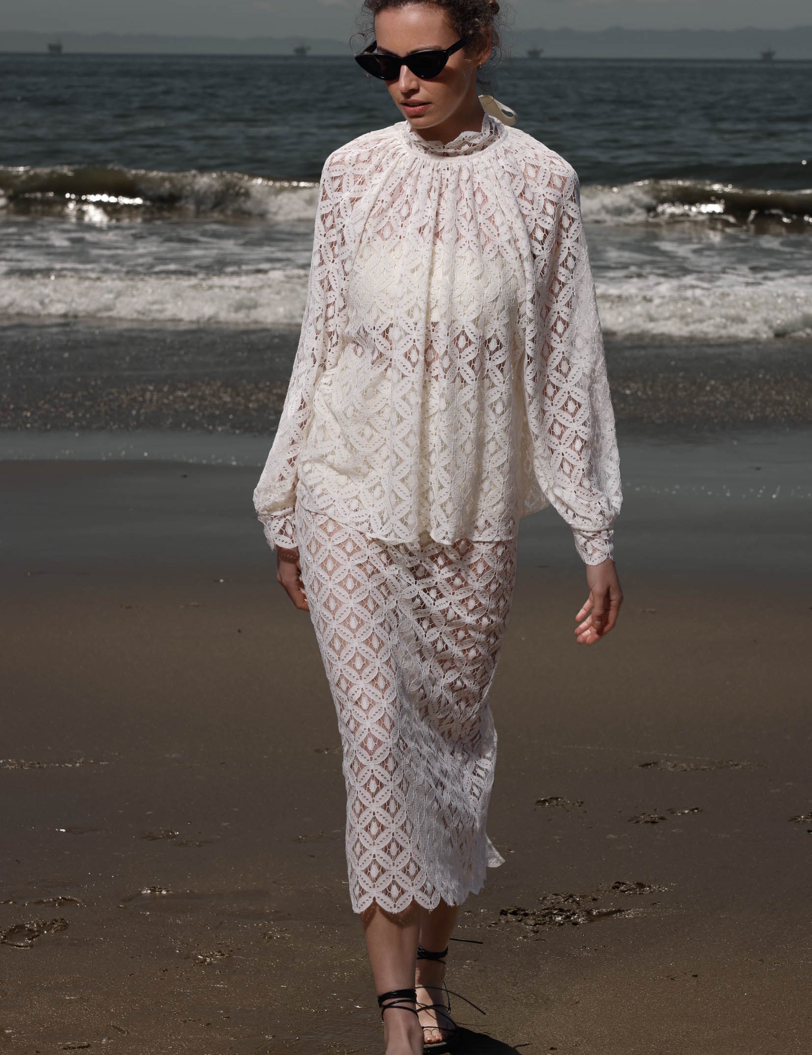 Tara Skirt - Clair de Lune Lace - Heidi Merrick