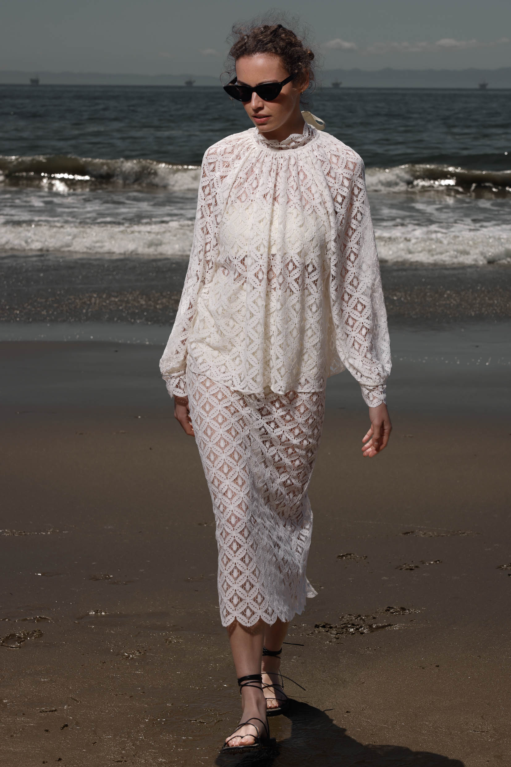 Tara Skirt - Clair de Lune Lace - Heidi Merrick