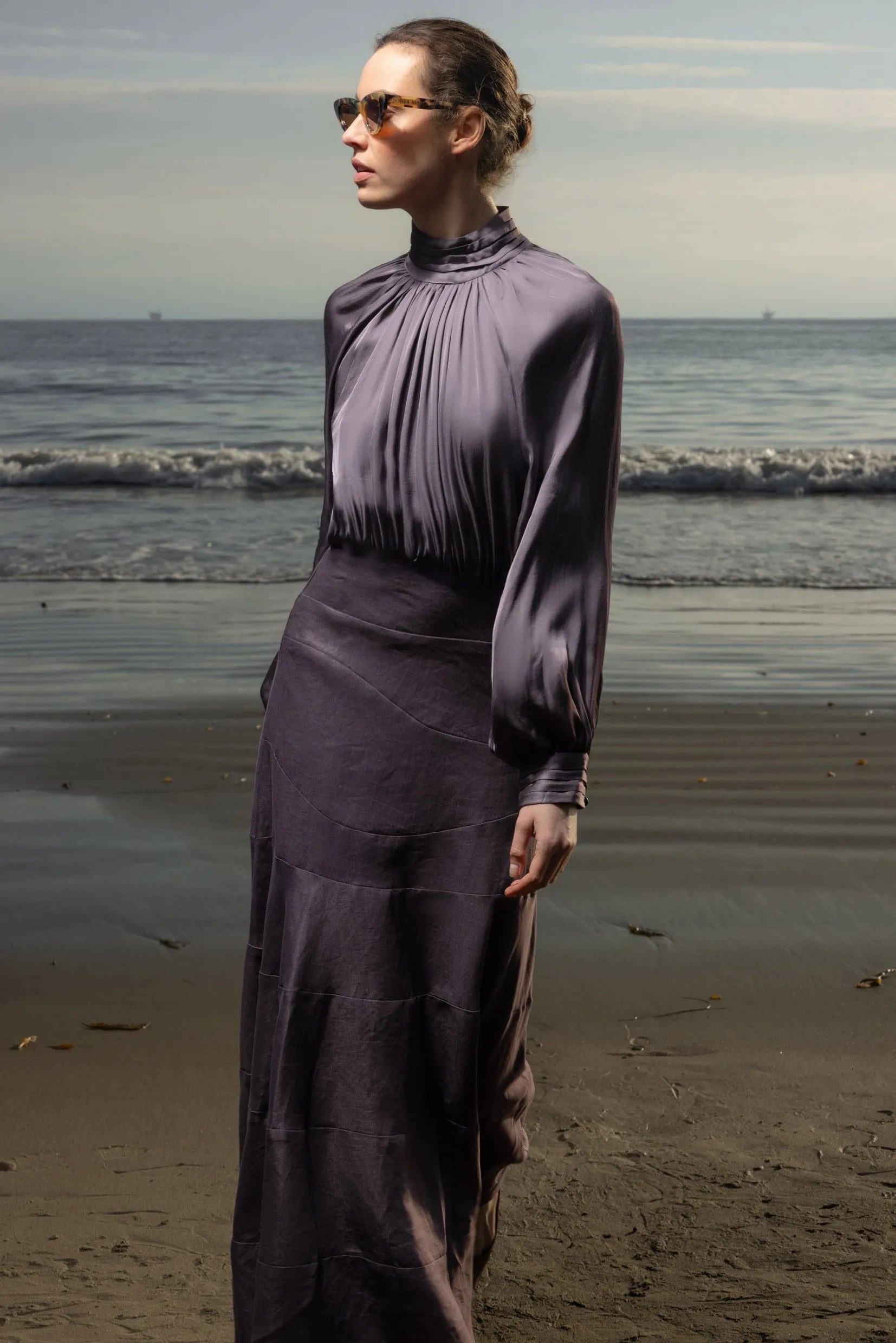 Gale Skirt - Lavender Linen - Heidi Merrick