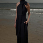 Ginger Dress - Noir Silk & Hemp - Heidi Merrick