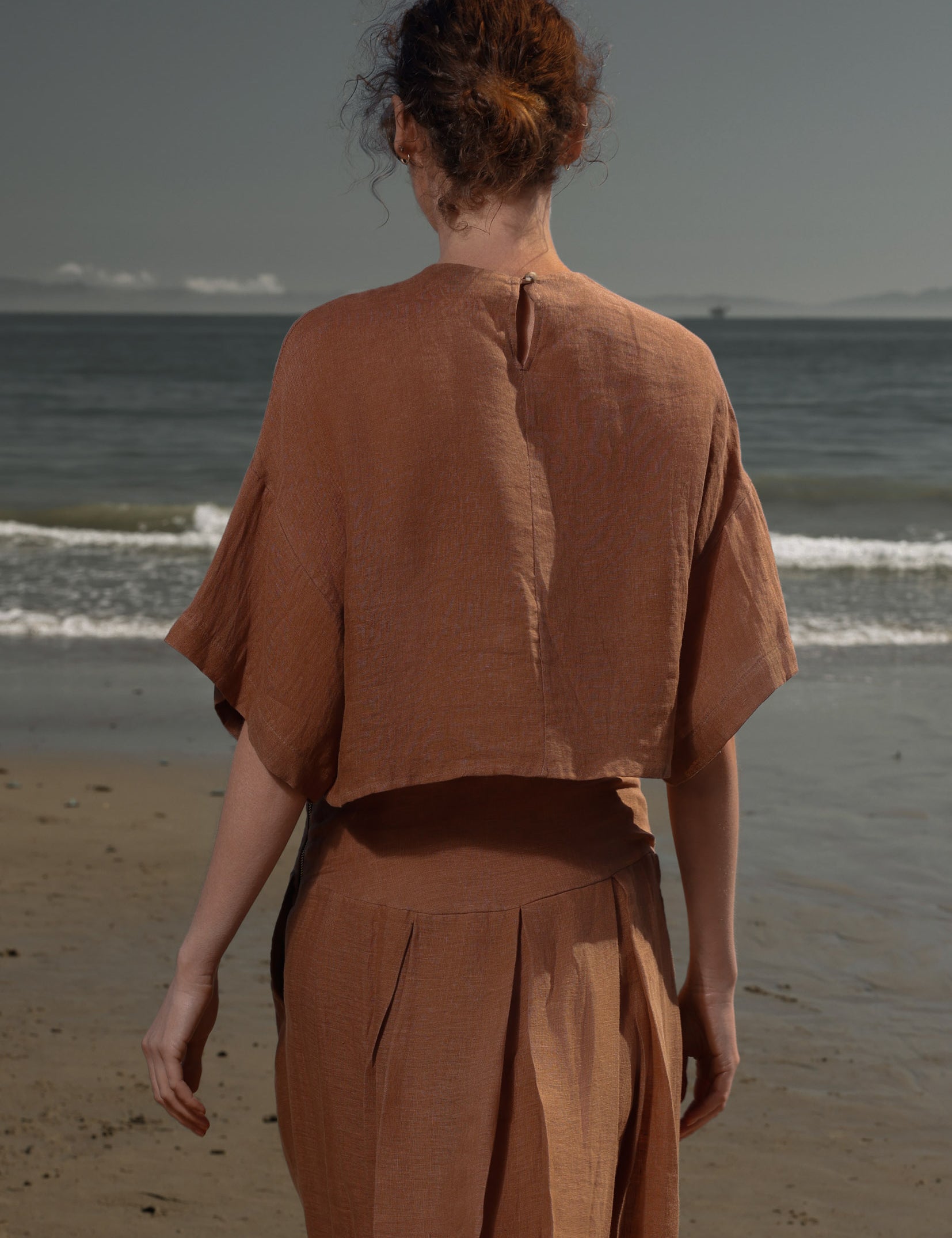 Mojave Top - Sunrise Tissue Linen - Heidi Merrick