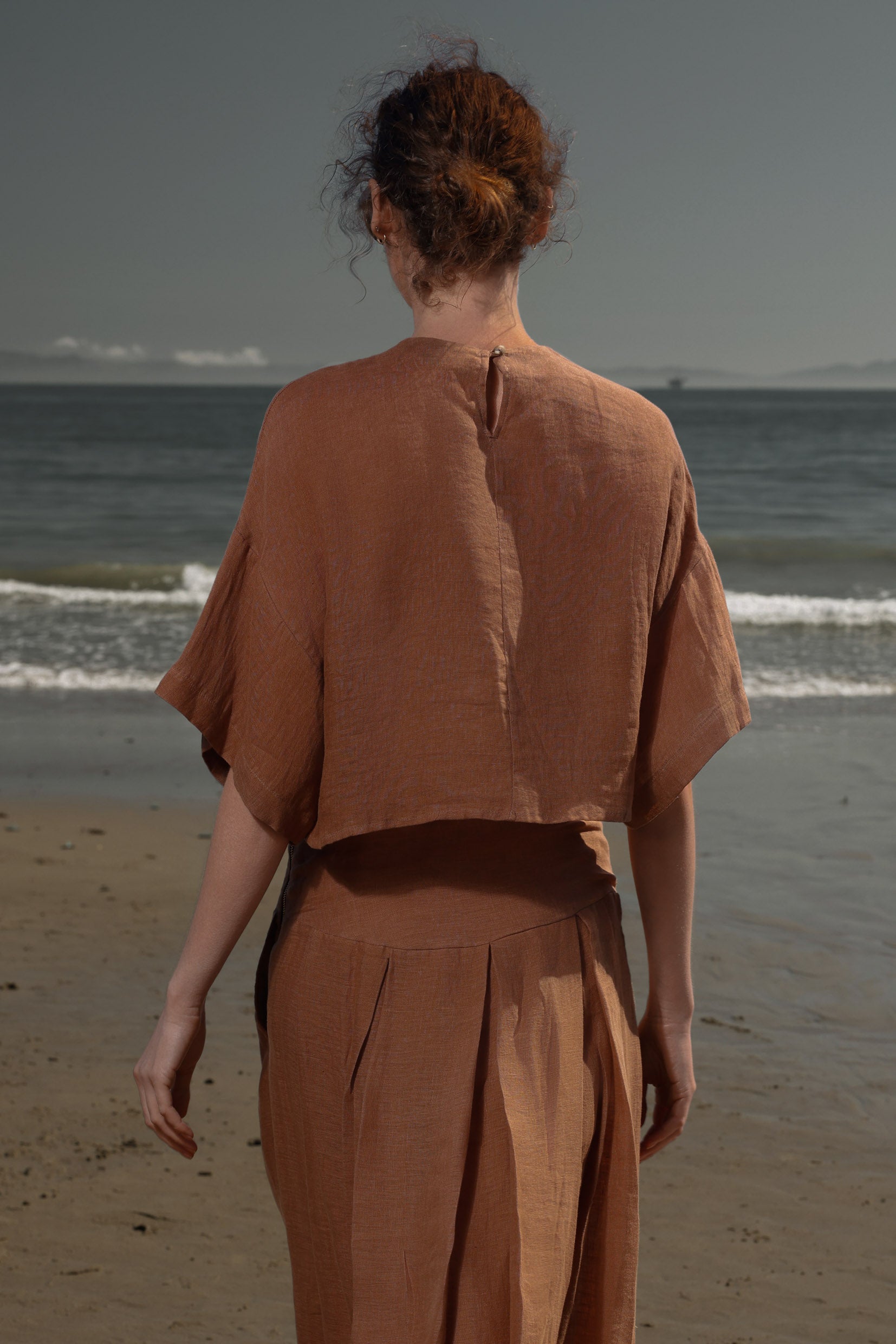 Mojave Top - Sunrise Tissue Linen - Heidi Merrick