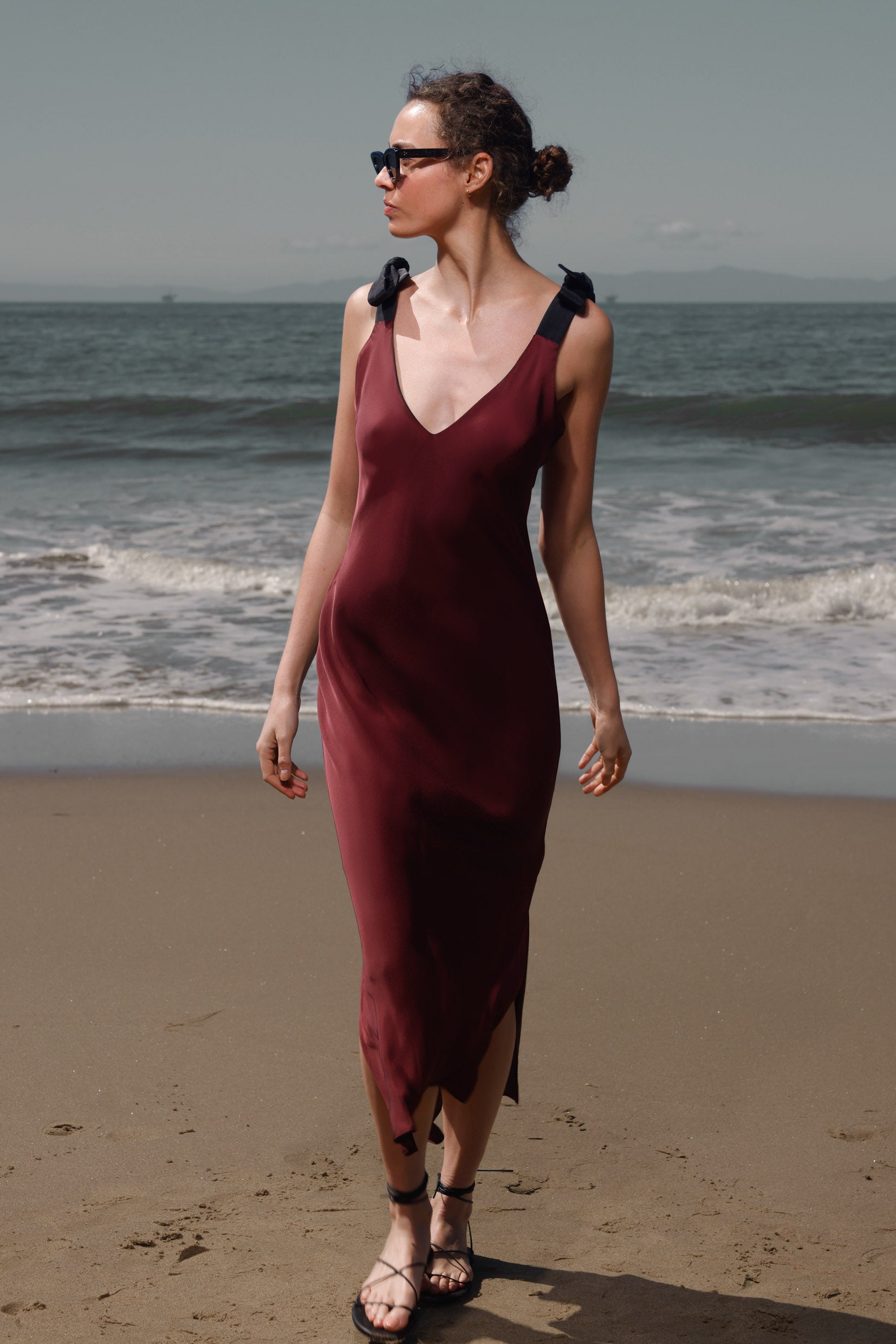 Marion Slip Dress - Burgundy - Heidi Merrick