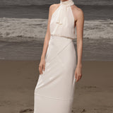 Geometry Skirt - Ivory Silk Noil - Heidi Merrick
