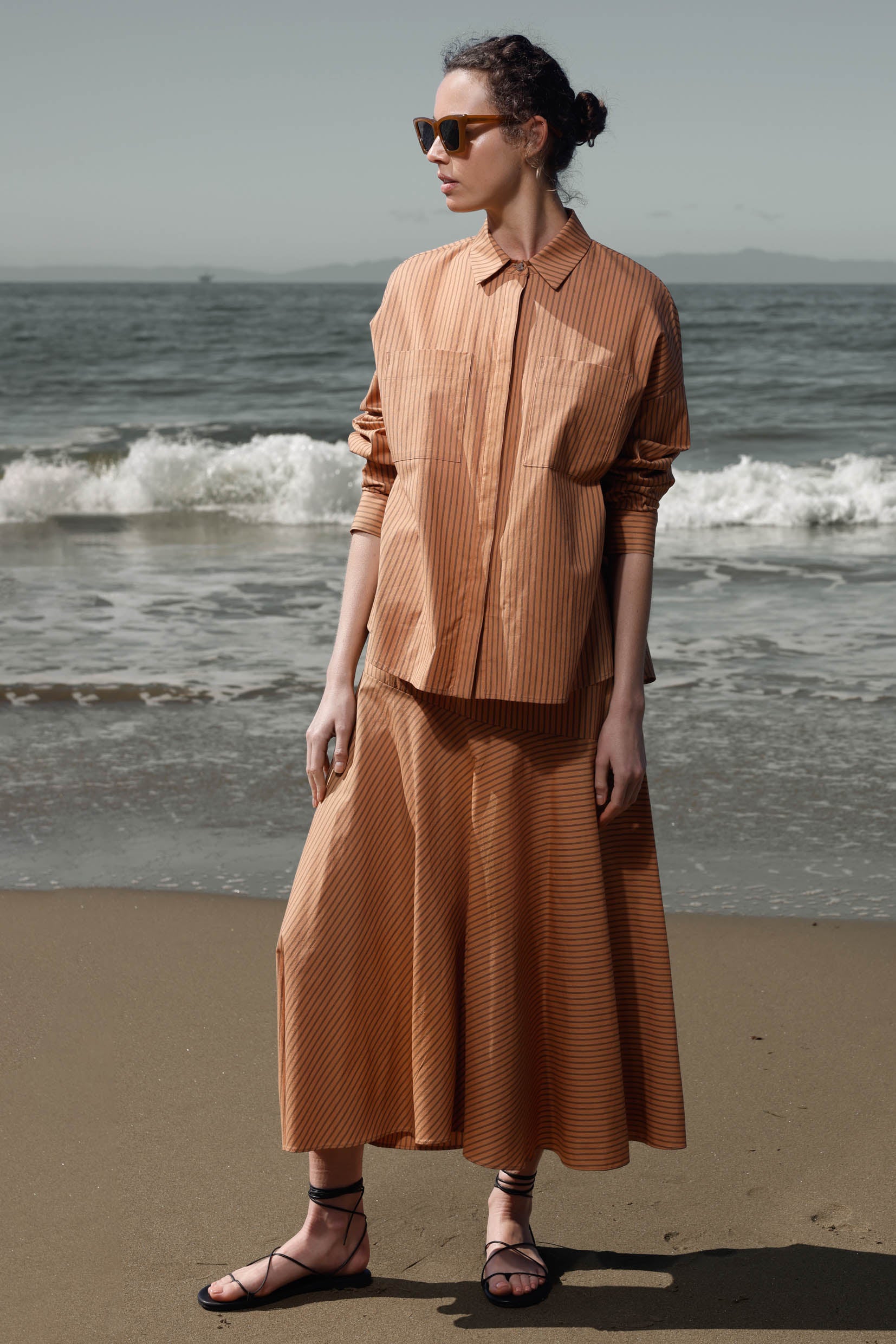 Kite Skirt - Ticking Stripe - Heidi Merrick