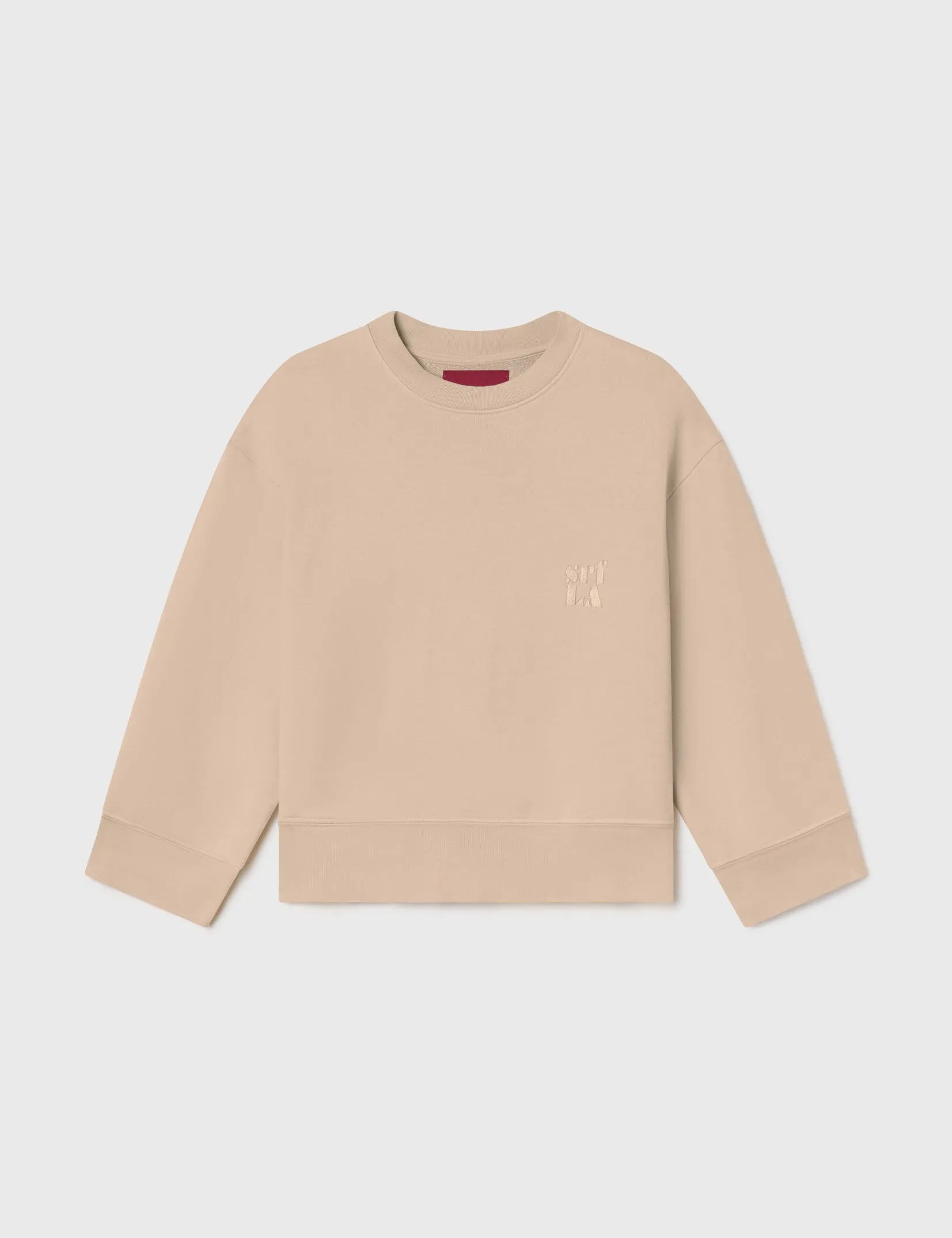 Barrel Sleeve 70's SRF LA Crewneck - Antique Cream Embroidered - Heidi Merrick