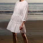 Brooke Dress - White Shirting - Heidi Merrick