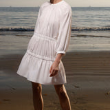 Brooke Dress - White Shirting - Heidi Merrick