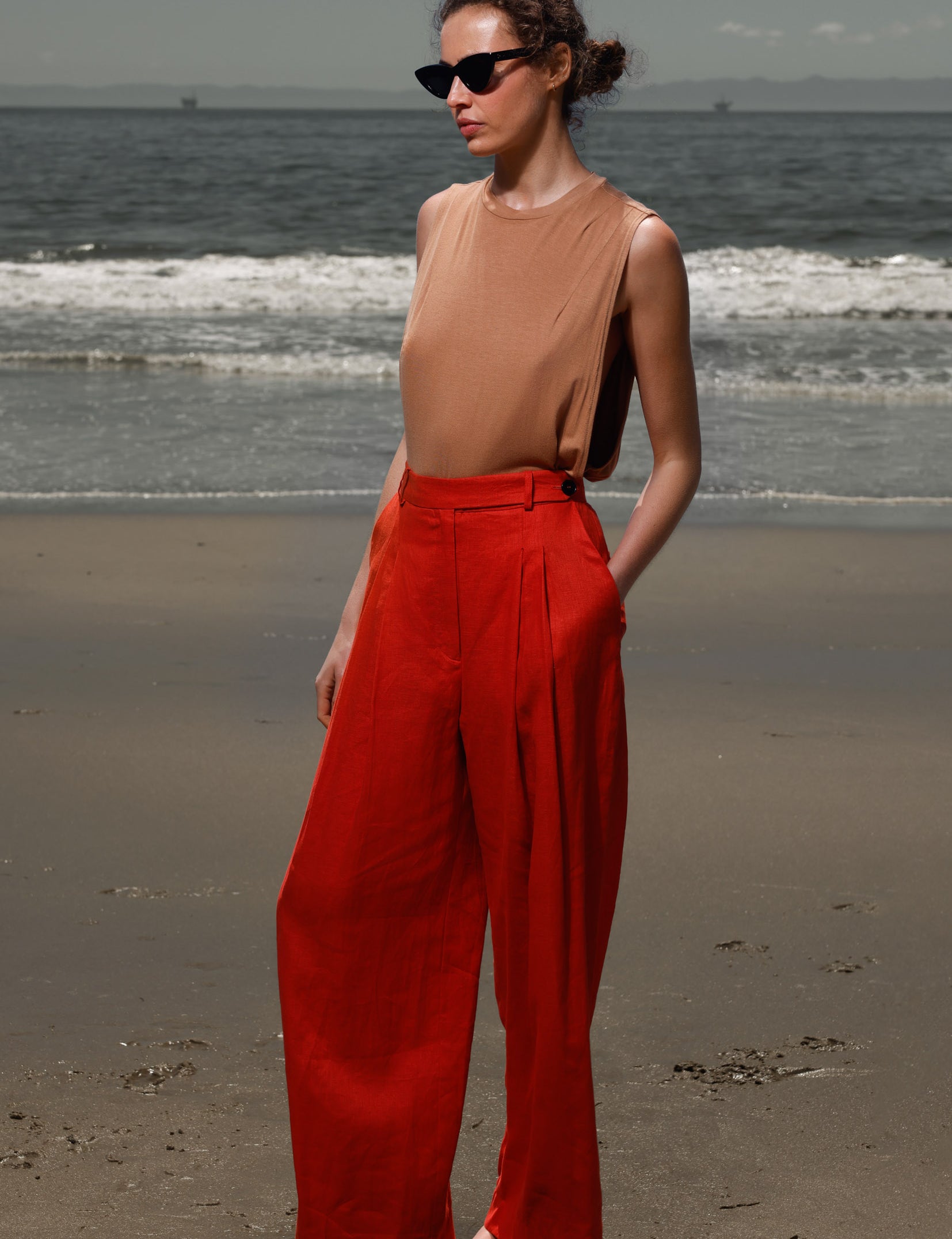 Chaplin Pant - Vermilion - Heidi Merrick