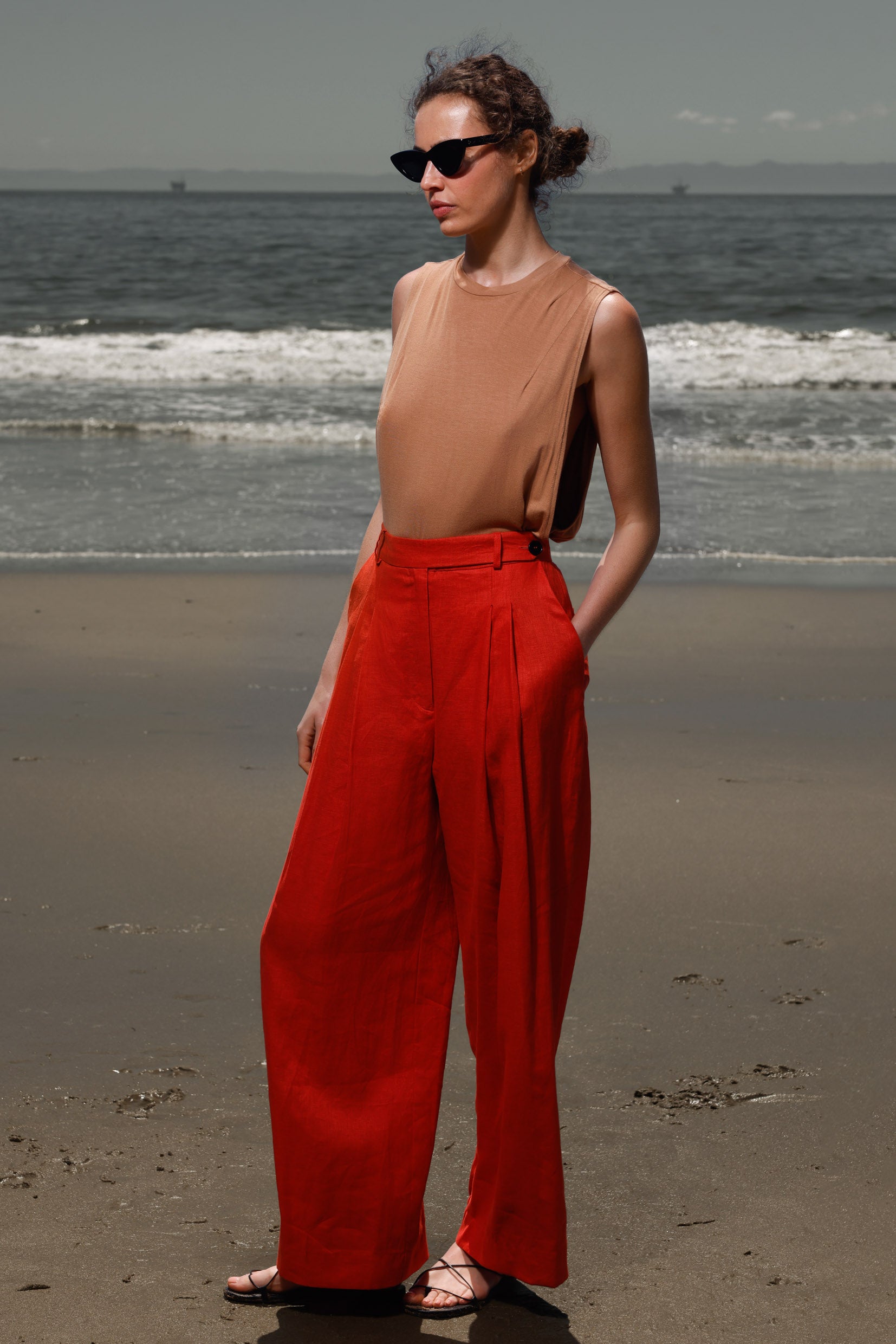 Chaplin Pant - Vermilion - Heidi Merrick