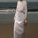 Geometry Skirt -Cream Linen - Heidi Merrick