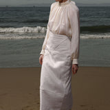 Geometry Skirt -Cream Linen - Heidi Merrick