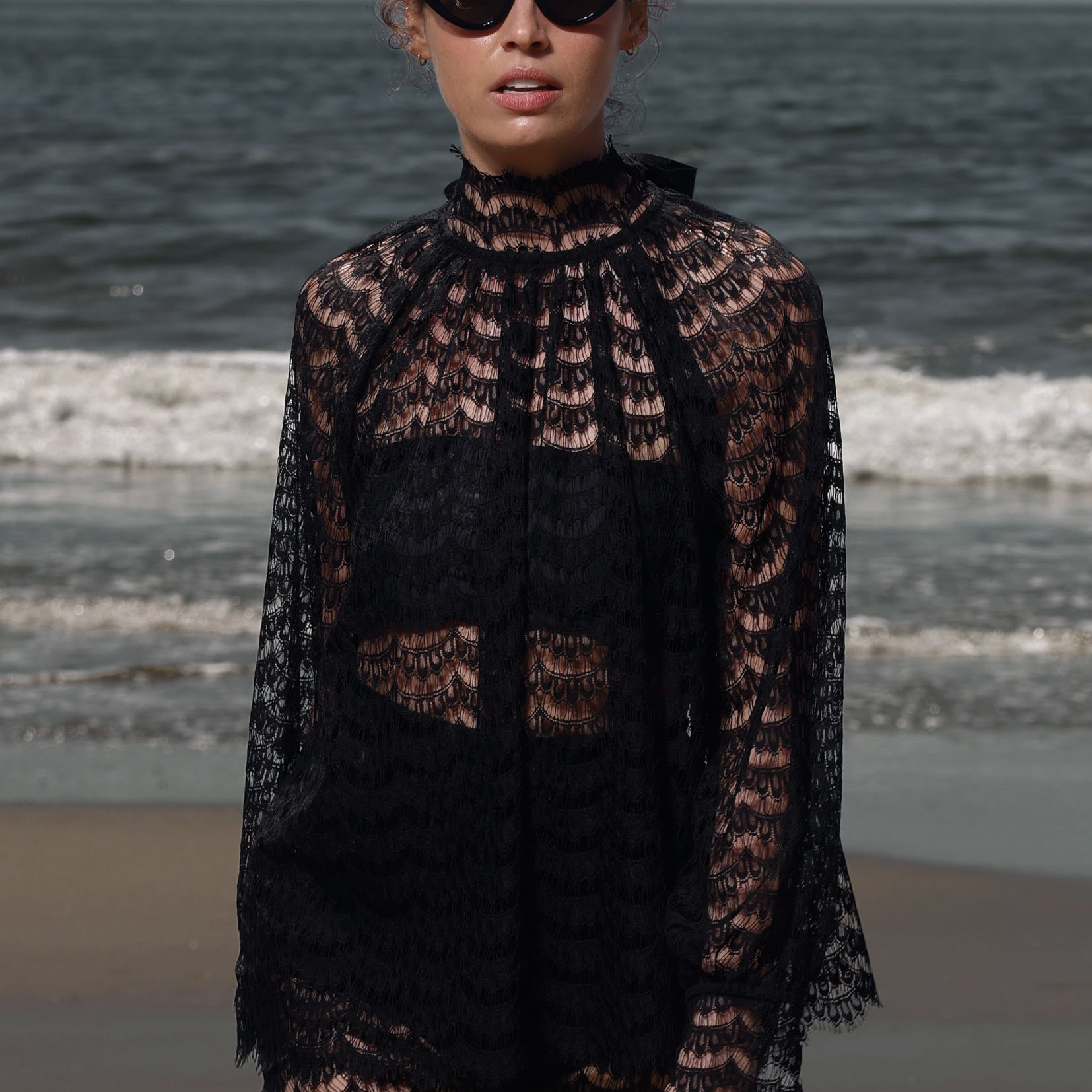 Missive Blouse - Eclipse Black Lace - Heidi Merrick