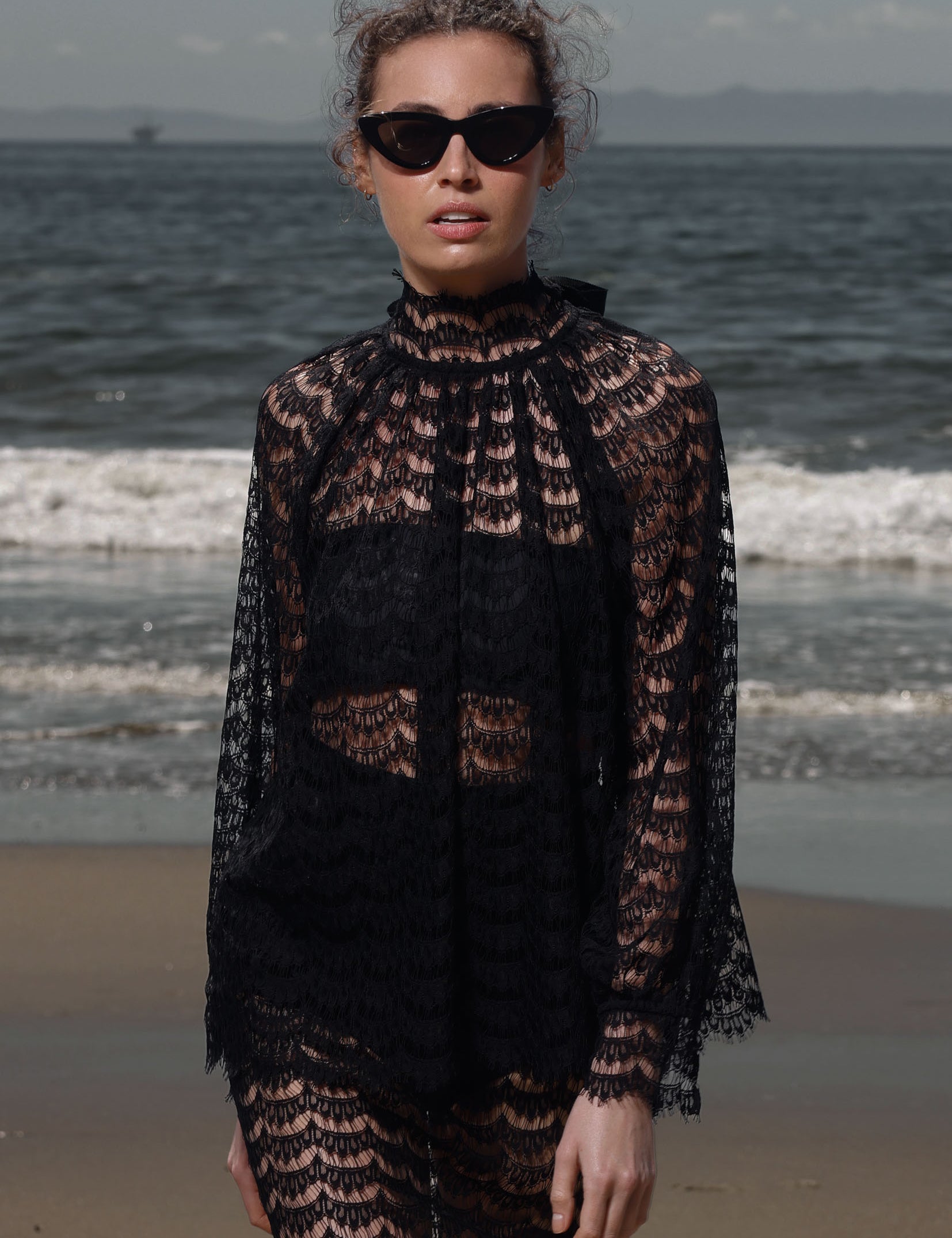 Missive Blouse - Eclipse Black Lace - Heidi Merrick
