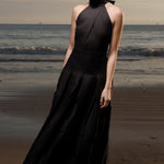 Nysa Dress - Black Linen - Heidi Merrick