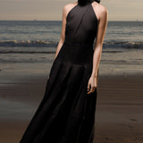 Nysa Dress - Black Linen - Heidi Merrick