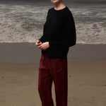 Serge Pant - Burgundy Moroccan Stripe - Heidi Merrick