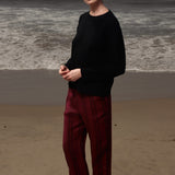 Serge Pant - Burgundy Moroccan Stripe - Heidi Merrick